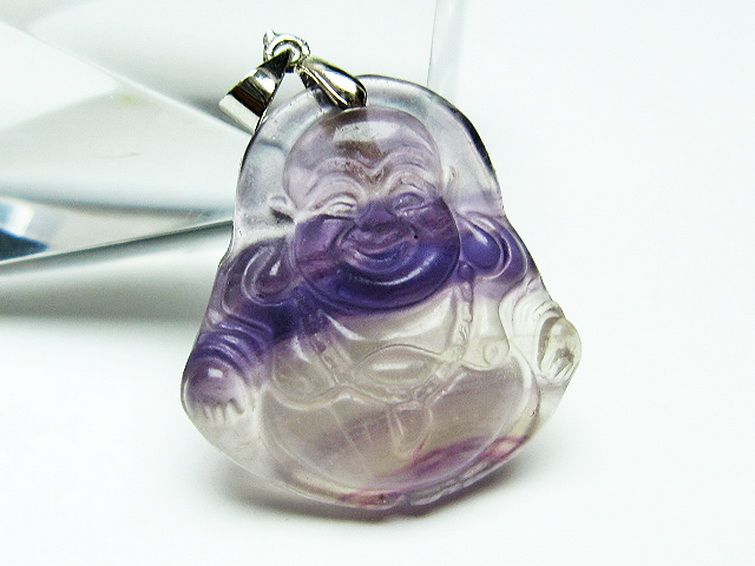 フローライト 布袋様 ペンダント [T211-5370] 2枚目
