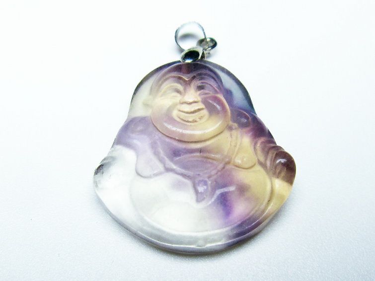フローライト 布袋様 ペンダント [T211-5642] 1枚目