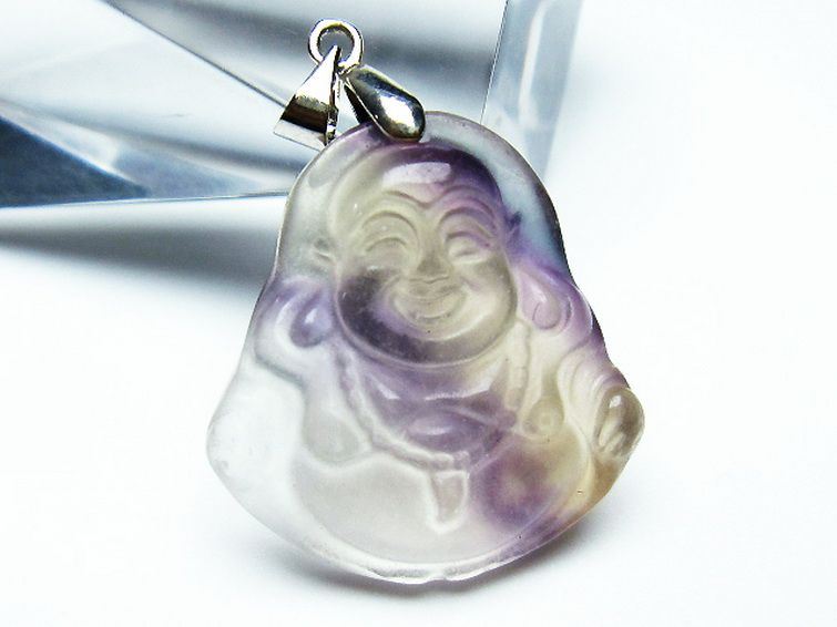 フローライト 布袋様 ペンダント [T211-5642] 2枚目