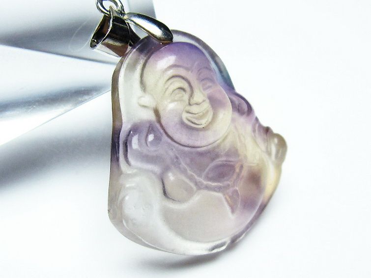 フローライト 布袋様 ペンダント [T211-5642] 3枚目