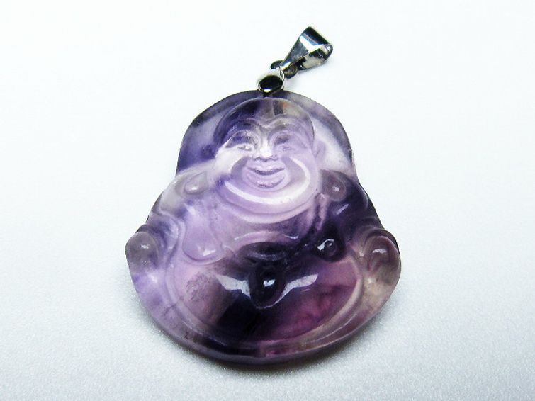 フローライト 布袋様 ペンダント [T211-5652] 1枚目