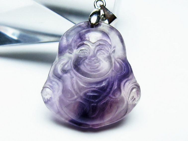 フローライト 布袋様 ペンダント [T211-5652] 2枚目