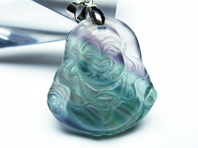 フローライト 布袋様 ペンダント [T211-5654] 2枚目
