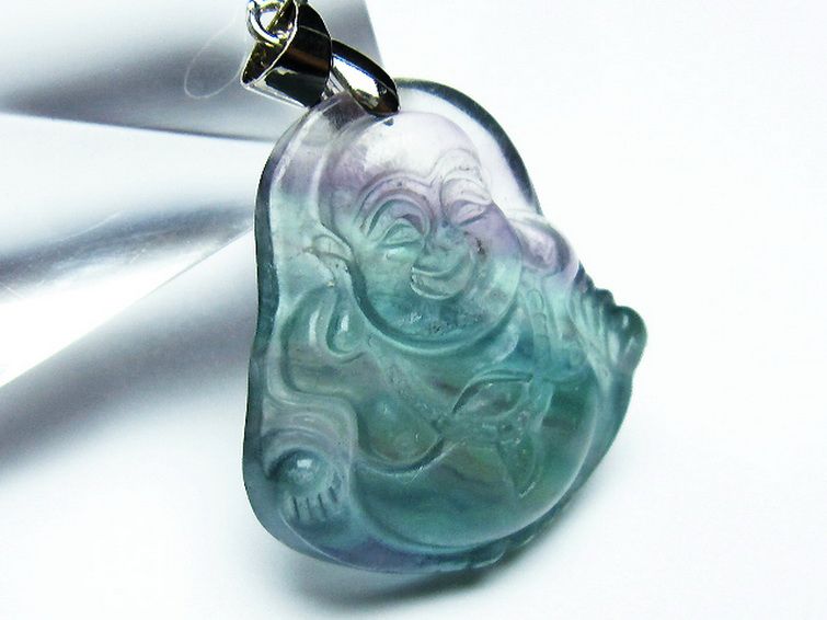 フローライト 布袋様 ペンダント [T211-5654] 3枚目