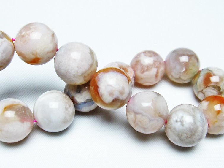 桜メノウ チェリーブロッサムアゲート ブレスレット 14mm [t213-1656] 2枚目