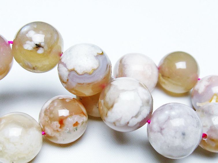 桜メノウ チェリーブロッサムアゲート ブレスレット 17mm [t213-1879] 2枚目