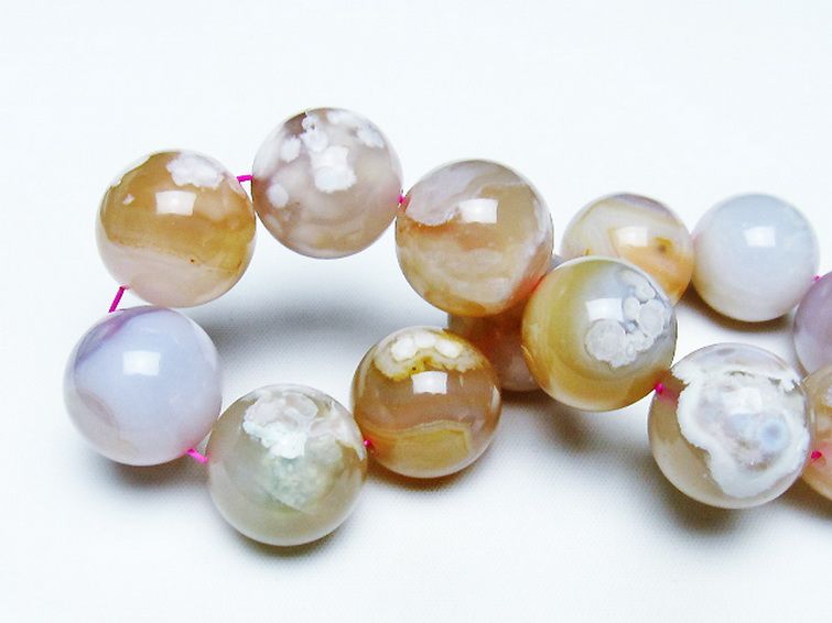 桜メノウ チェリーブロッサムアゲート ブレスレット 18mm [t213-1880] 2枚目