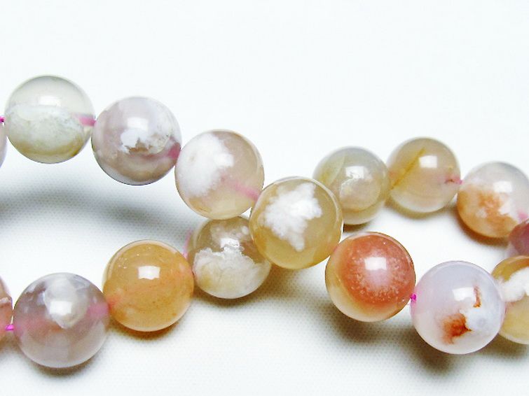 桜メノウ チェリーブロッサムアゲート ブレスレット 12mm [t213-1923] 2枚目