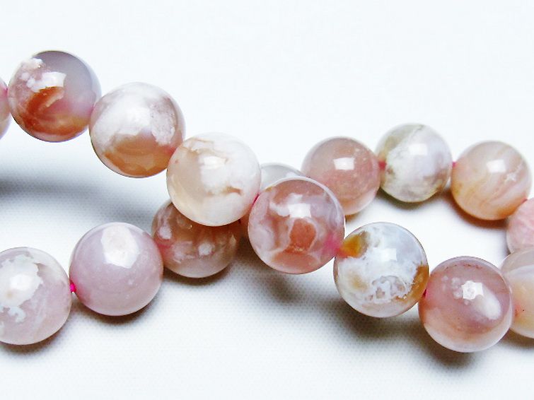 桜メノウ チェリーブロッサムアゲート ブレスレット 12mm [t213-1937] 2枚目