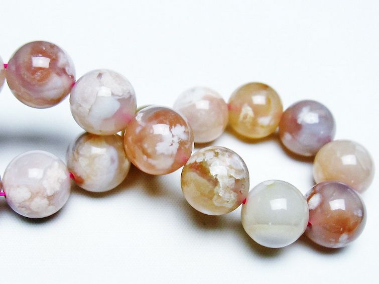 桜メノウ チェリーブロッサムアゲート ブレスレット 13mm [t213-1956] 2枚目