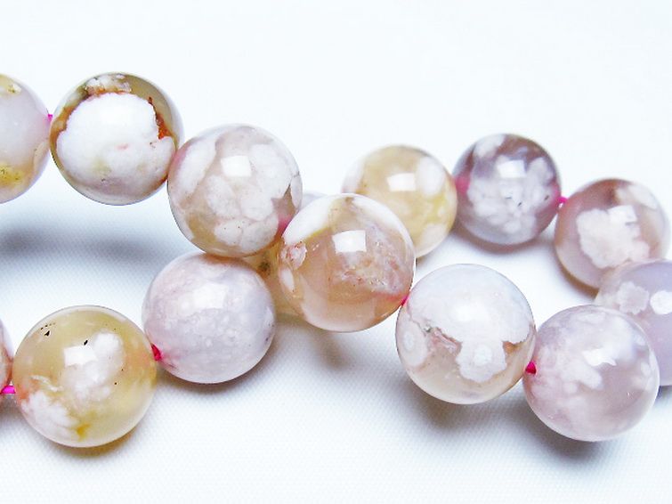 桜メノウ チェリーブロッサムアゲート ブレスレット 15mm [t213-2110] 2枚目