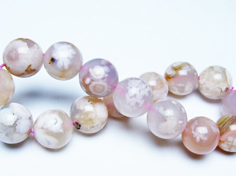 桜メノウ チェリーブロッサムアゲート ブレスレット 13mm [t213-2118] 2枚目