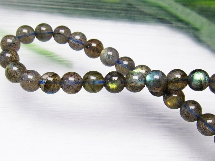ラブラドライト ブレスレット 6mm [t219-4002] 1枚目