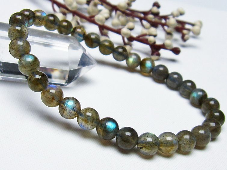 ラブラドライト ブレスレット 6mm [T219-5210] 1枚目