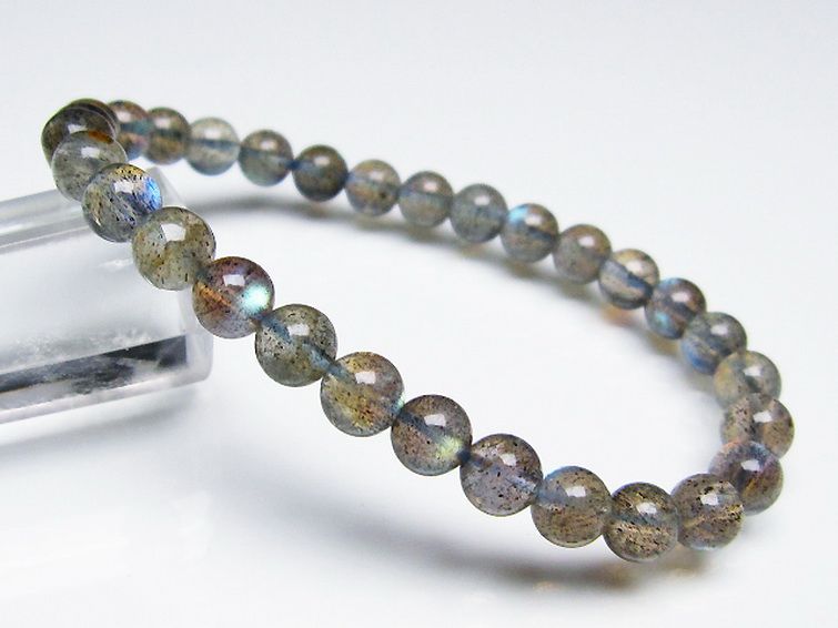 ラブラドライト ブレスレット 6mm [T219-5467] 1枚目