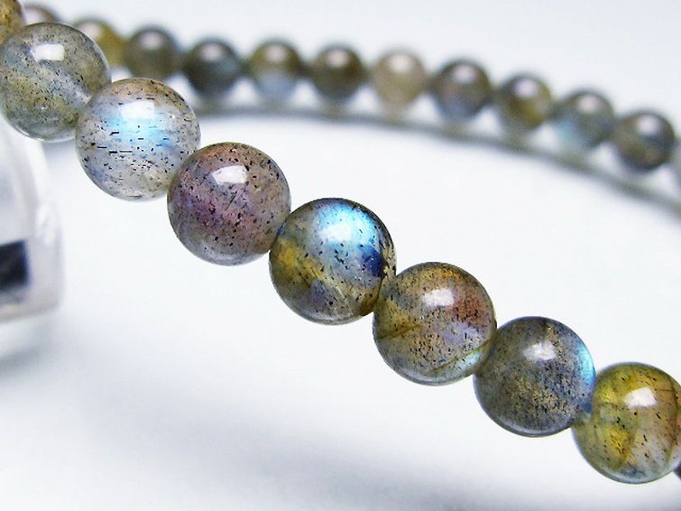 ラブラドライト ブレスレット 6mm [T219-5833] 3枚目