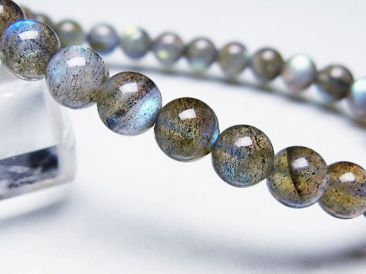 ラブラドライト ブレスレット 7mm [t219-5864] 3枚目