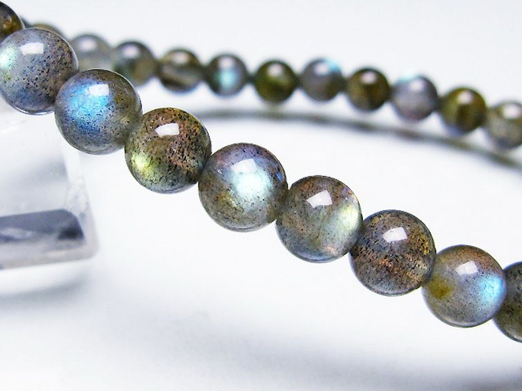 ラブラドライト ブレスレット 6mm [t219-5882] 3枚目