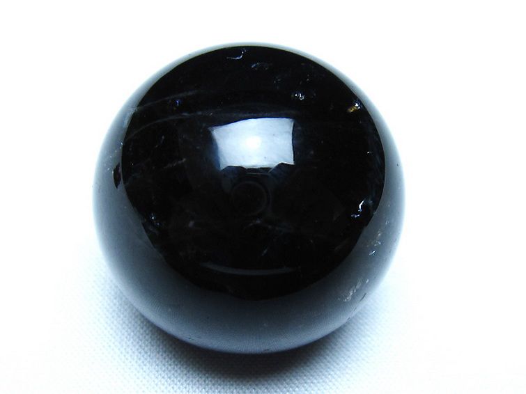 モリオン 純天然 黒水晶 丸玉 35mm [t220-10003] 1枚目