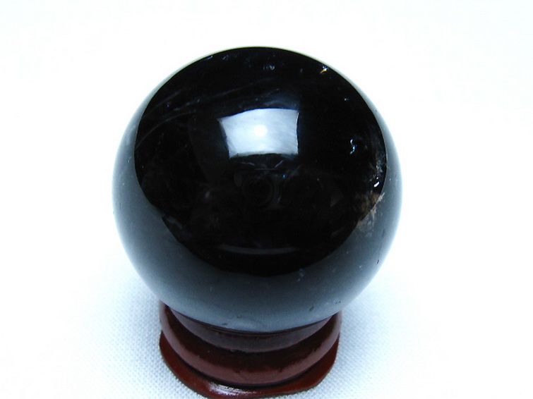 モリオン 純天然 黒水晶 丸玉 35mm [t220-10003] 3枚目