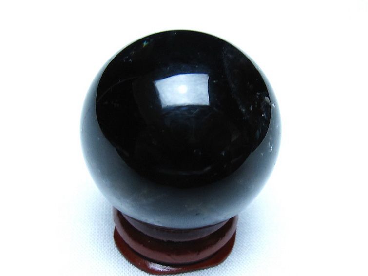 モリオン 純天然 黒水晶 丸玉 35mm [t220-10010] 3枚目