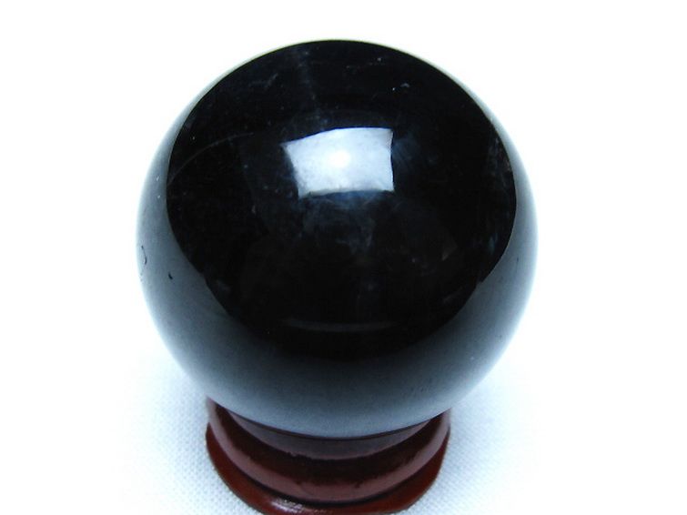 モリオン 純天然 黒水晶 丸玉 35mm [t220-10012] 3枚目