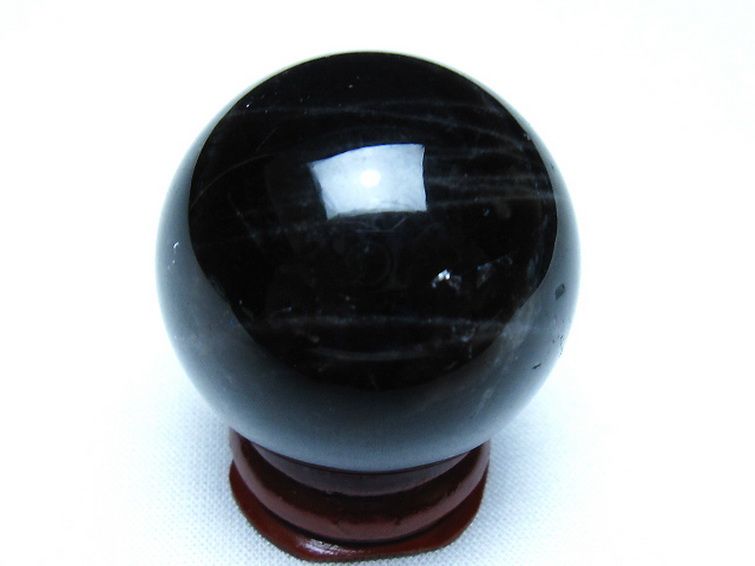 モリオン 純天然 黒水晶 丸玉 35mm [t220-10013] 3枚目