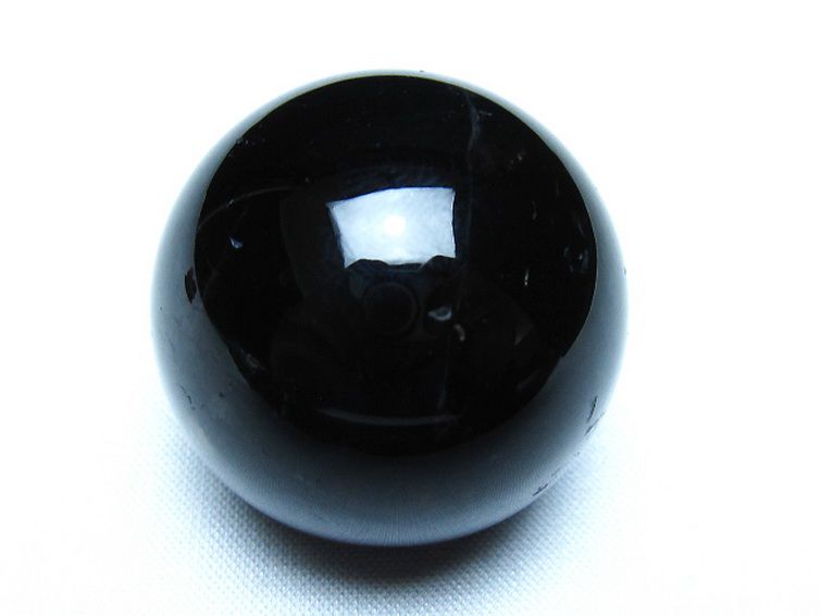 モリオン 純天然 黒水晶 丸玉 35mm [t220-10019] 1枚目