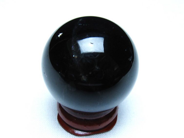 モリオン 純天然 黒水晶 丸玉 35mm [t220-10019] 3枚目