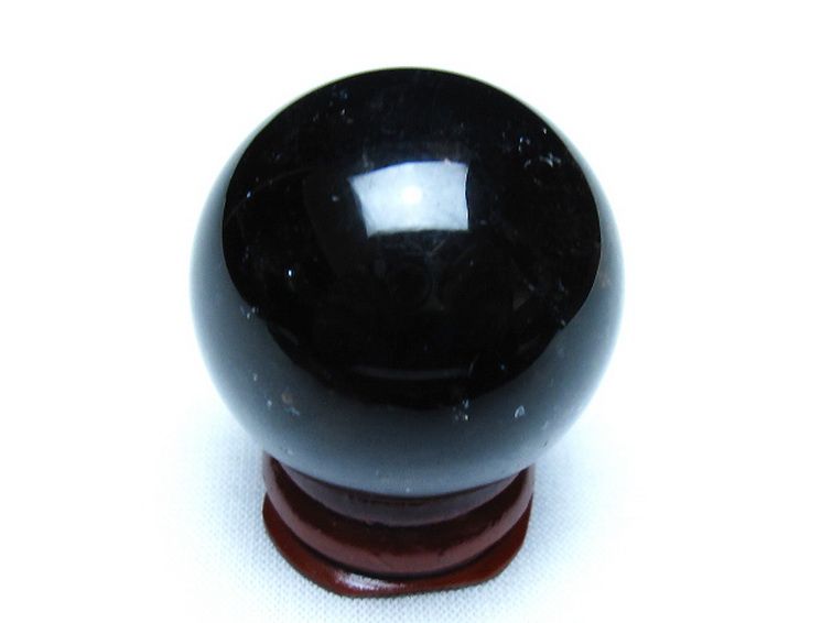 モリオン 純天然 黒水晶 丸玉 35mm [t220-10022] 3枚目
