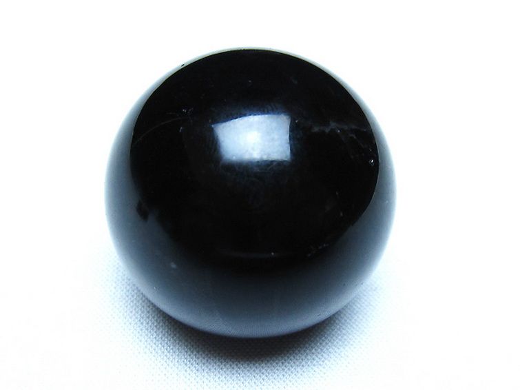 モリオン 純天然 黒水晶 丸玉 35mm [t220-10023] 1枚目