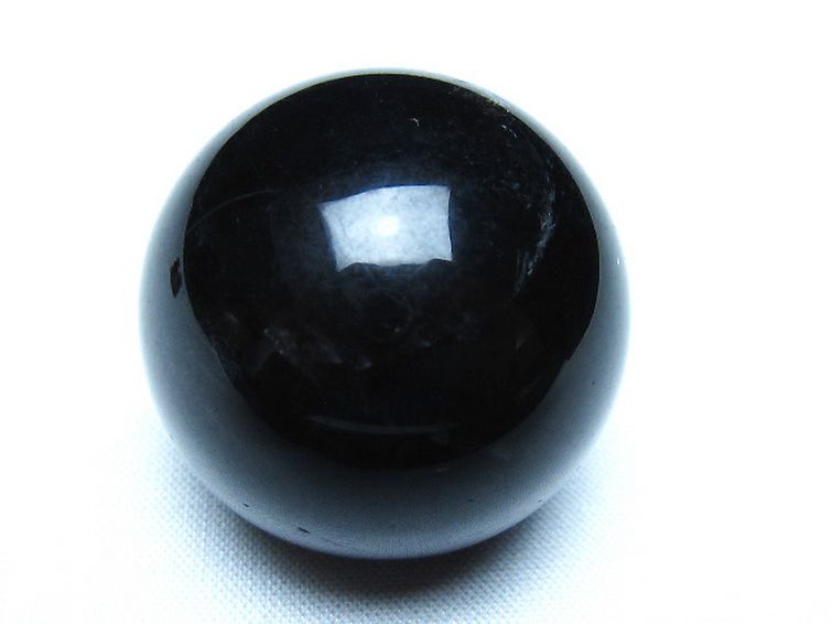 モリオン 純天然 黒水晶 丸玉 35mm [t220-10025] 1枚目