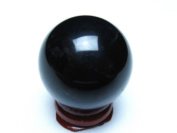 モリオン 純天然 黒水晶 丸玉 35mm [t220-10025] 3枚目