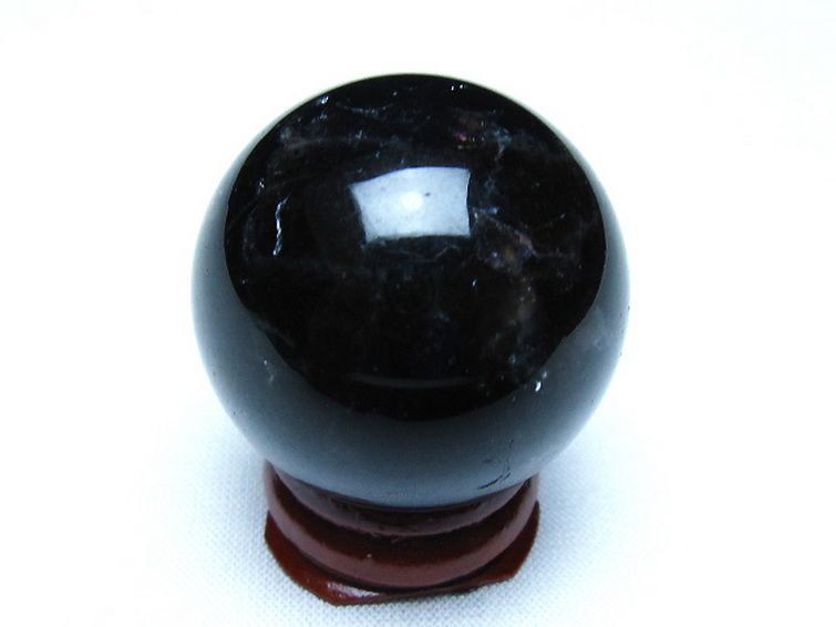 モリオン 純天然 黒水晶 丸玉 35mm [t220-10026] 3枚目