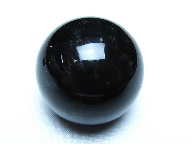 モリオン 純天然 黒水晶 丸玉 33mm [t220-10027] 1枚目