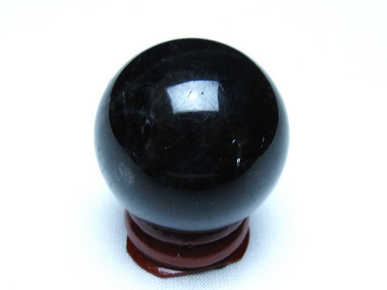 モリオン 純天然 黒水晶 丸玉 34mm [t220-10028] 3枚目