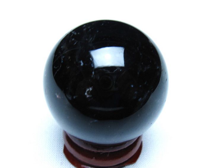 モリオン 純天然 黒水晶 丸玉 34mm [t220-10032] 3枚目
