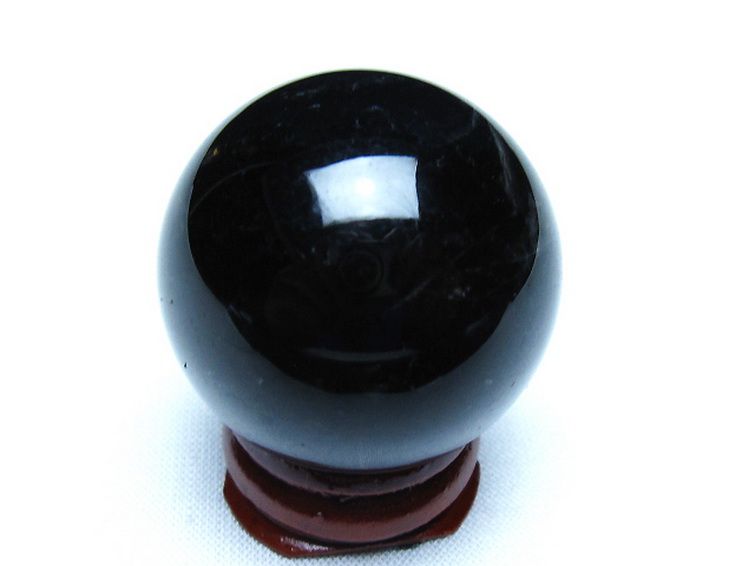 モリオン 純天然 黒水晶 丸玉 34mm [t220-10034] 3枚目