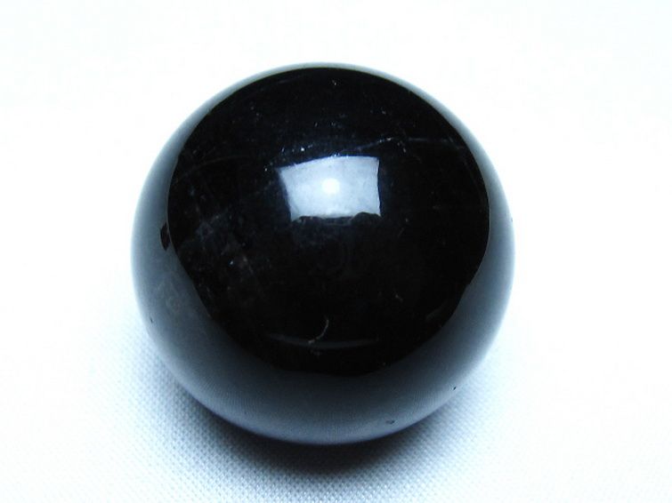 モリオン 純天然 黒水晶 丸玉 34mm [t220-10036] 1枚目