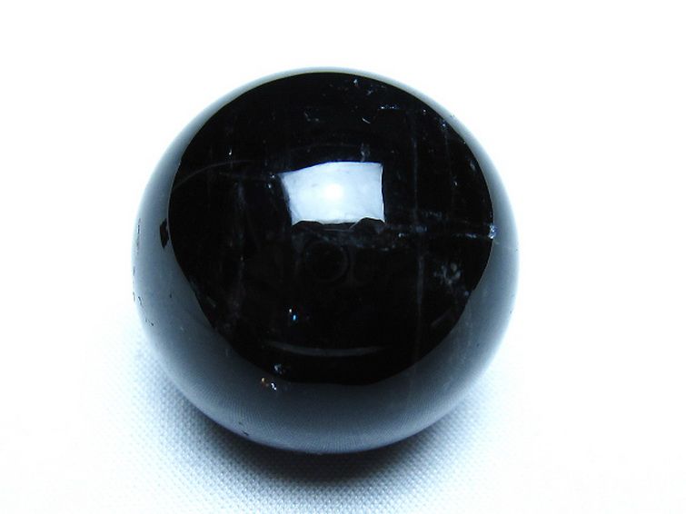 モリオン 純天然 黒水晶 丸玉 34mm [t220-10037] 1枚目