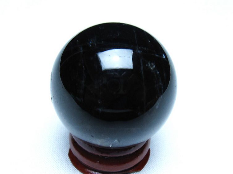 モリオン 純天然 黒水晶 丸玉 34mm [t220-10037] 3枚目