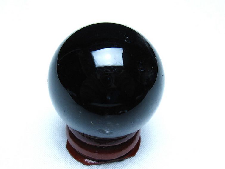 モリオン 純天然 黒水晶 丸玉 34mm [t220-10038] 3枚目