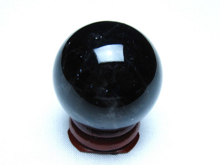 モリオン 純天然 黒水晶 丸玉 34mm [t220-10039] 3枚目