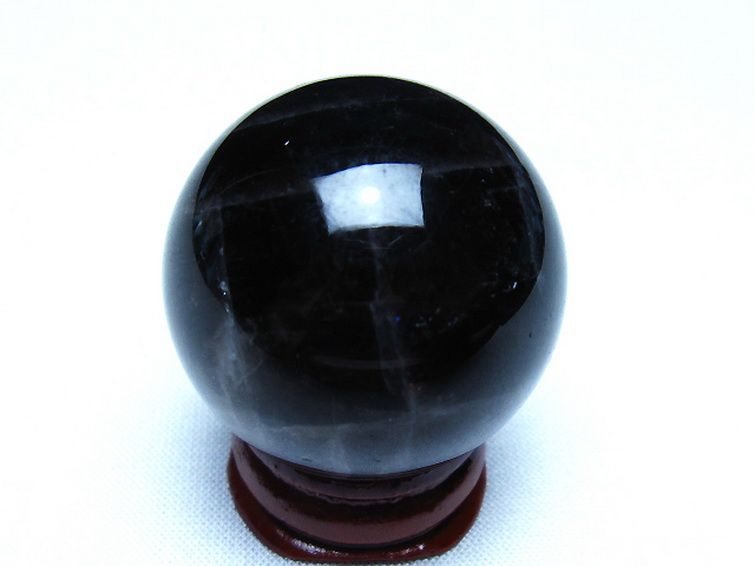 モリオン 純天然 黒水晶 丸玉 34mm [t220-10098] 3枚目