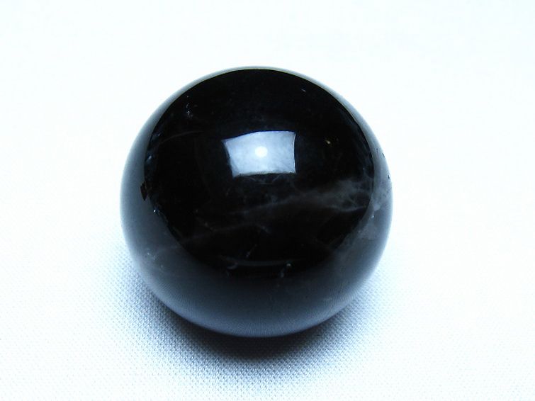 モリオン 純天然 黒水晶 丸玉 34mm [t220-10101] 1枚目