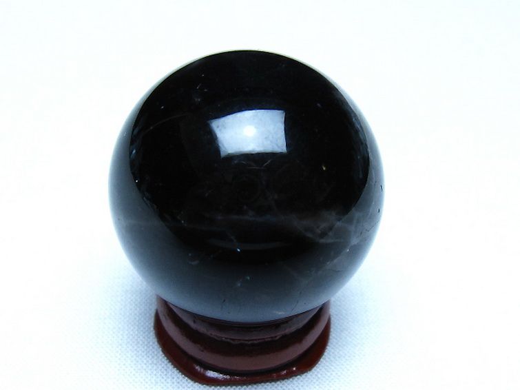 モリオン 純天然 黒水晶 丸玉 34mm [t220-10101] 3枚目