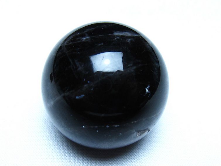 モリオン 純天然 黒水晶 丸玉 34mm [t220-10106] 1枚目