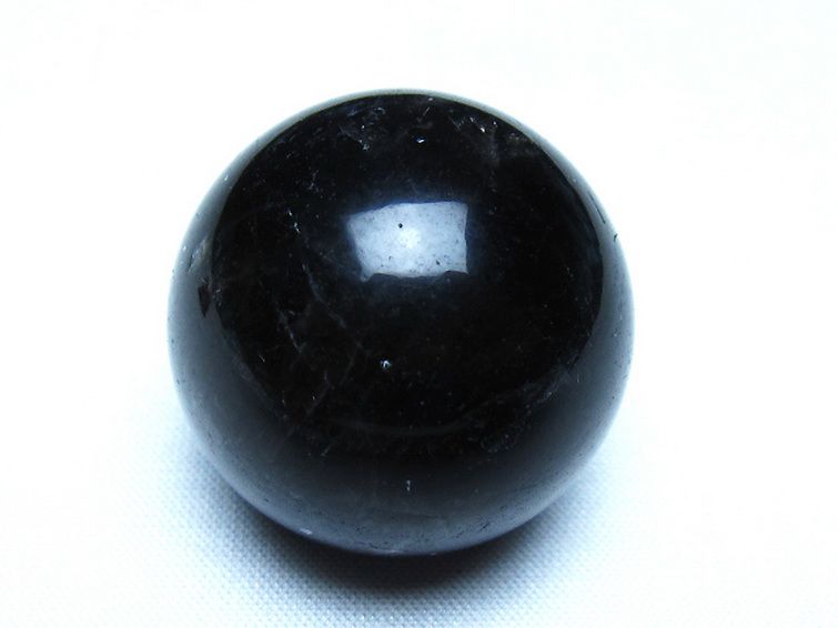 モリオン 純天然 黒水晶 丸玉 34mm [t220-10107] 1枚目