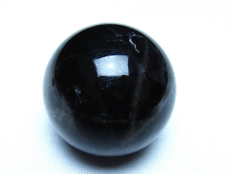 モリオン 純天然 黒水晶 丸玉 34mm [t220-10109] 1枚目