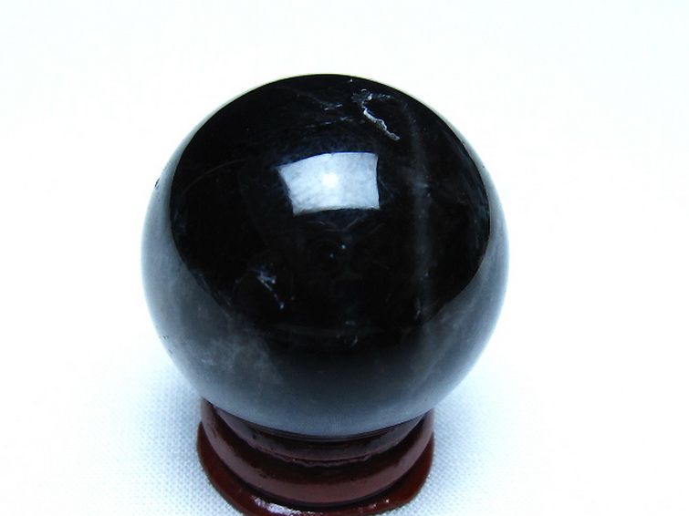 モリオン 純天然 黒水晶 丸玉 34mm [t220-10109] 3枚目